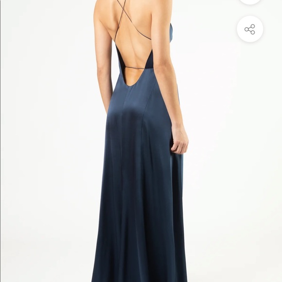 Size 2 strappy silk wrap gown - Picture 2 of 5